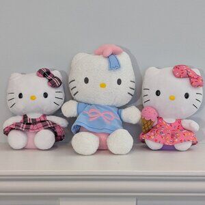 Lot of 3 Hello Kitty Plush